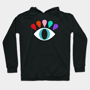 rainbow eye eyelashes eyes colorful Hoodie